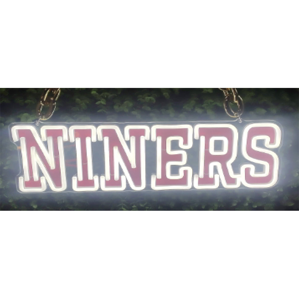 Chains for fans San Francisco 49ers neon big logo lighting up sign necklace for your spirit Chains for fans