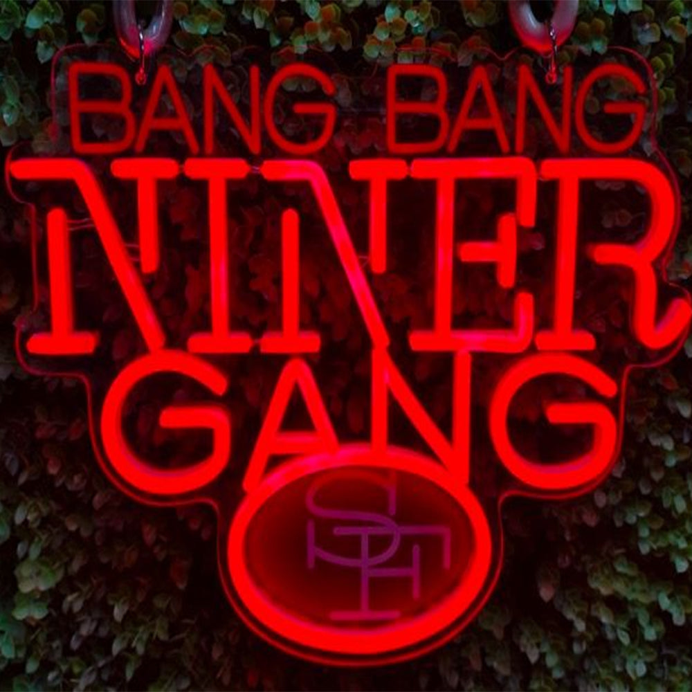 Chains for fans San Francisco 49ers neon big logo lighting up sign necklace for your spirit Chains for fans