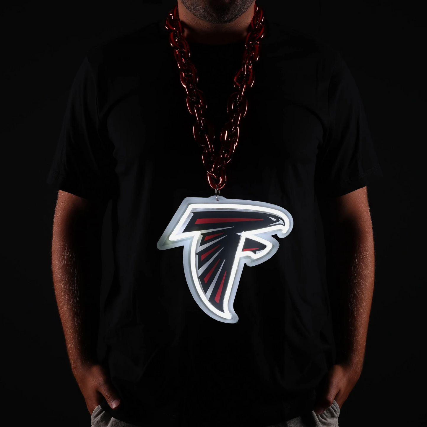 Super fan symbol American football Atlanta Falcons Neon Light Up Big Logo Chain Chains for fans