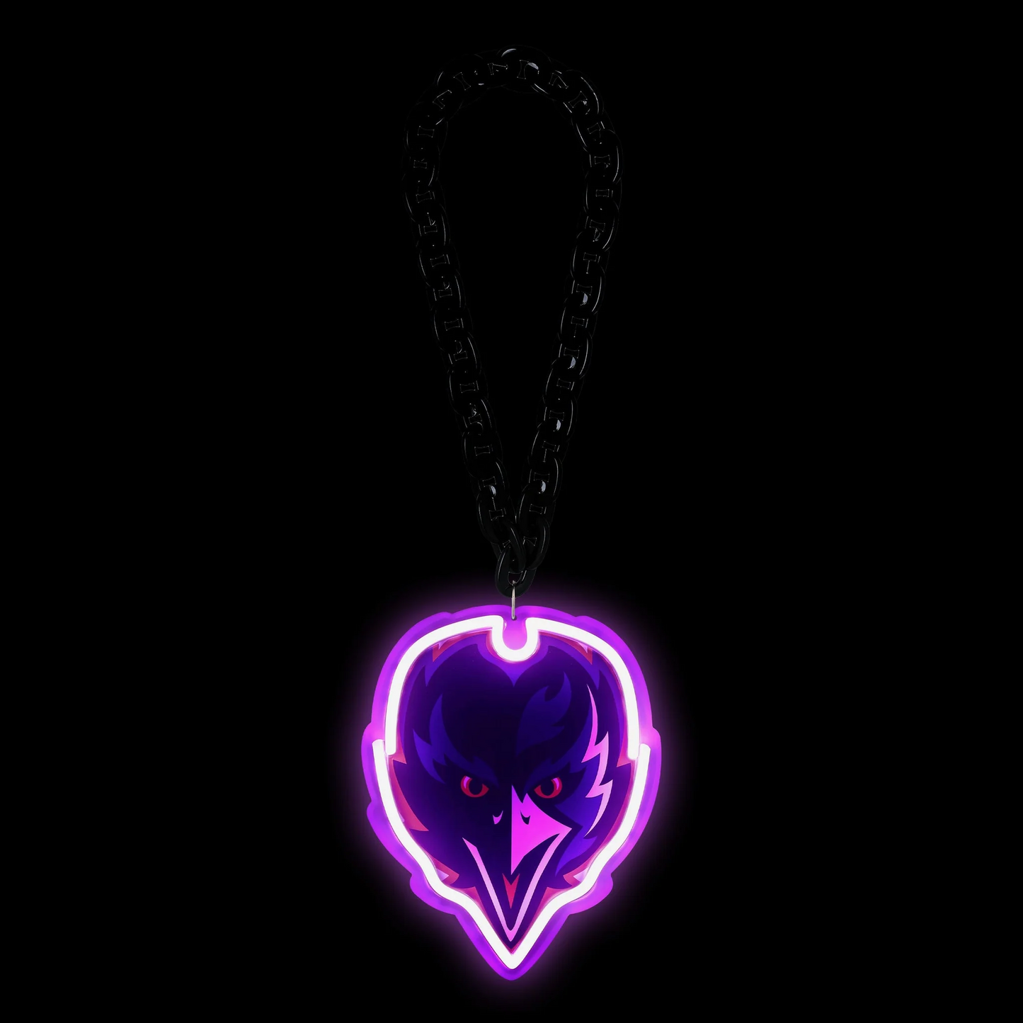 Super fan symbol American football Baltimore Ravens Neon Light Up Big Logo Chain Chains for fans