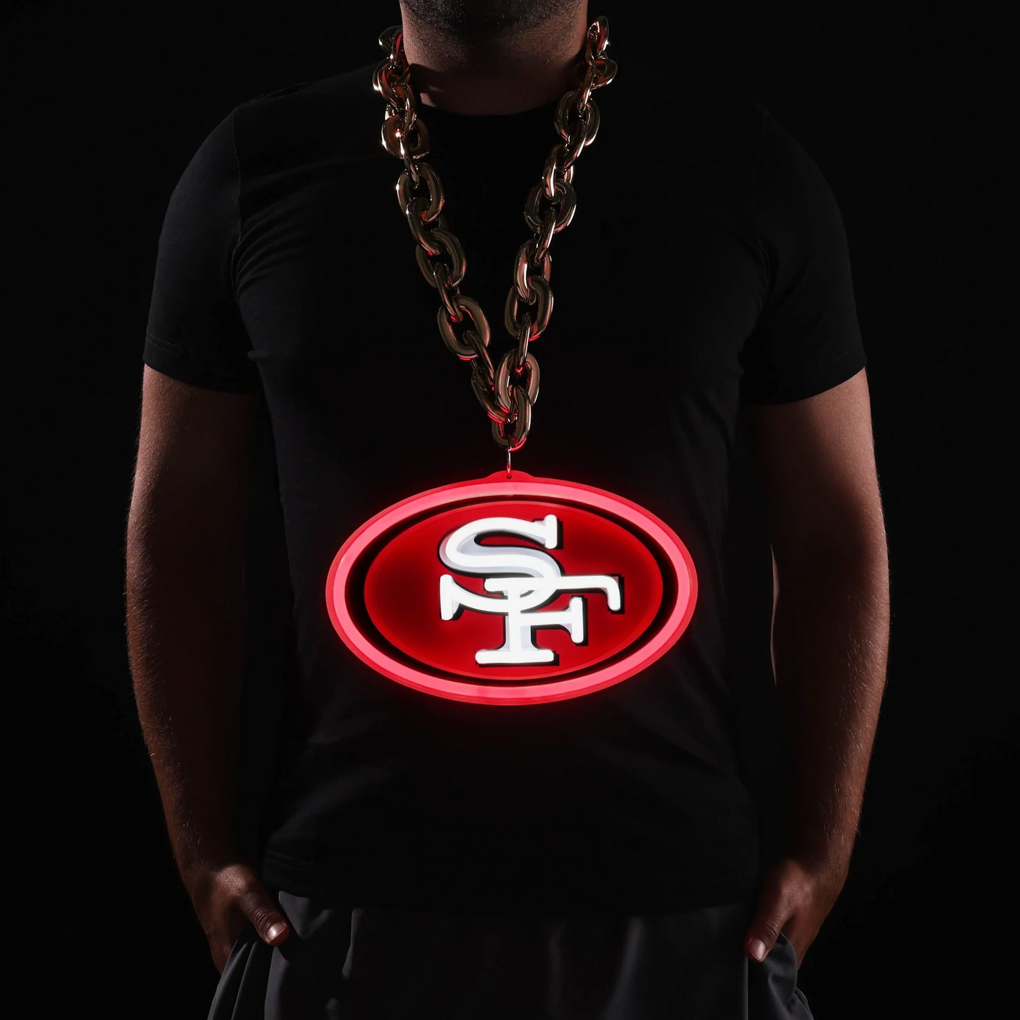Illuminate Your Passion American football San Francisco 49ers Neon Light Up Big Logo Chain Chains for fans