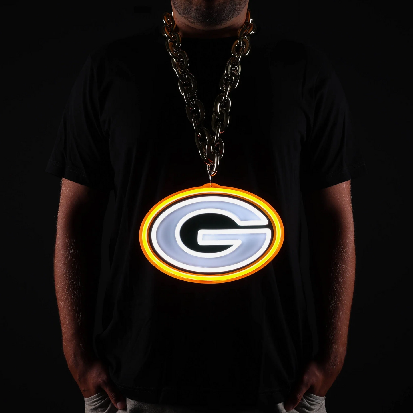 Illuminate Your Passion American football Green Bay Packers Neon Light Up Big Logo Chain Chains for fans