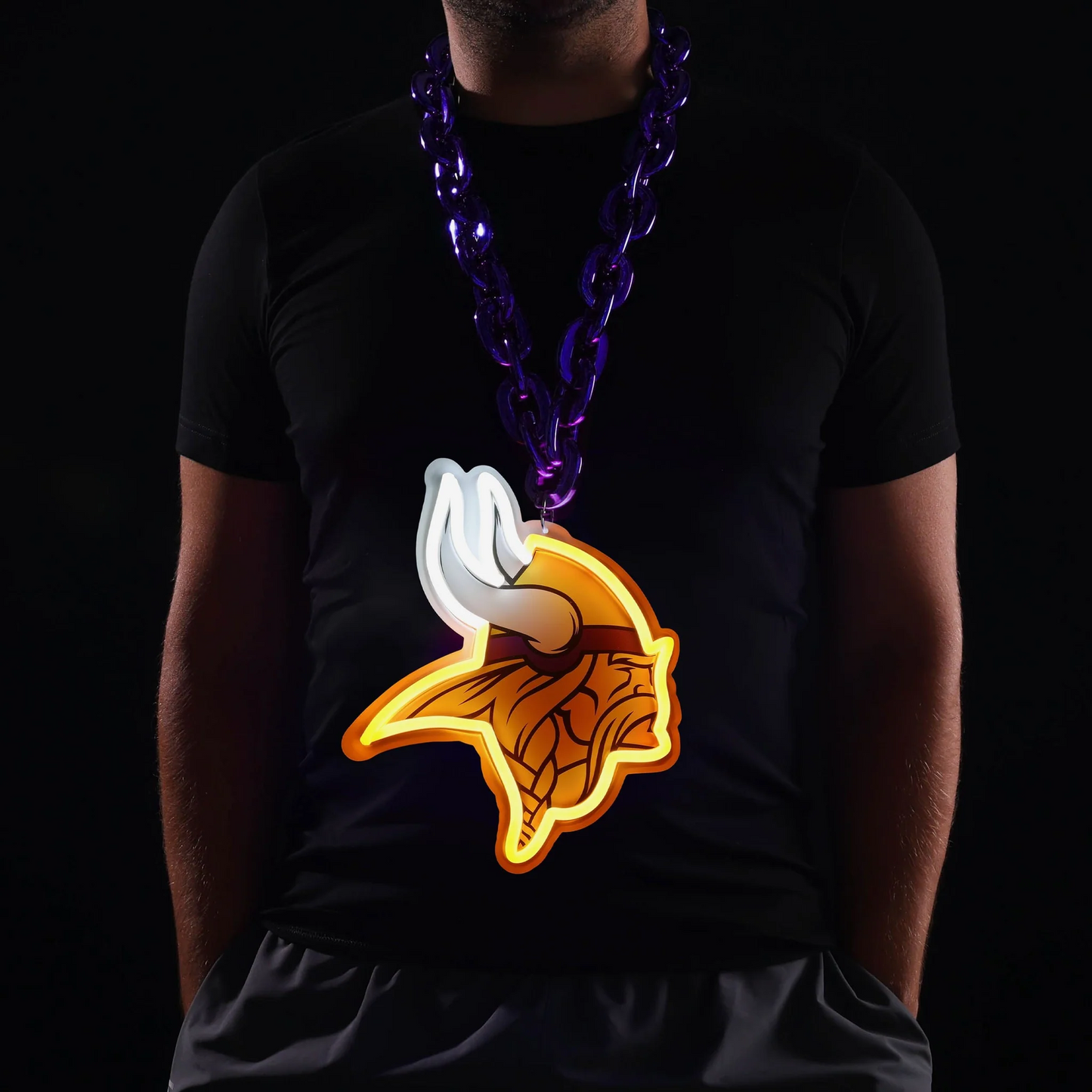 Illuminate Your Passion American football Minnesota Vikings Neon Light Up Big Logo Chain Chains for fans