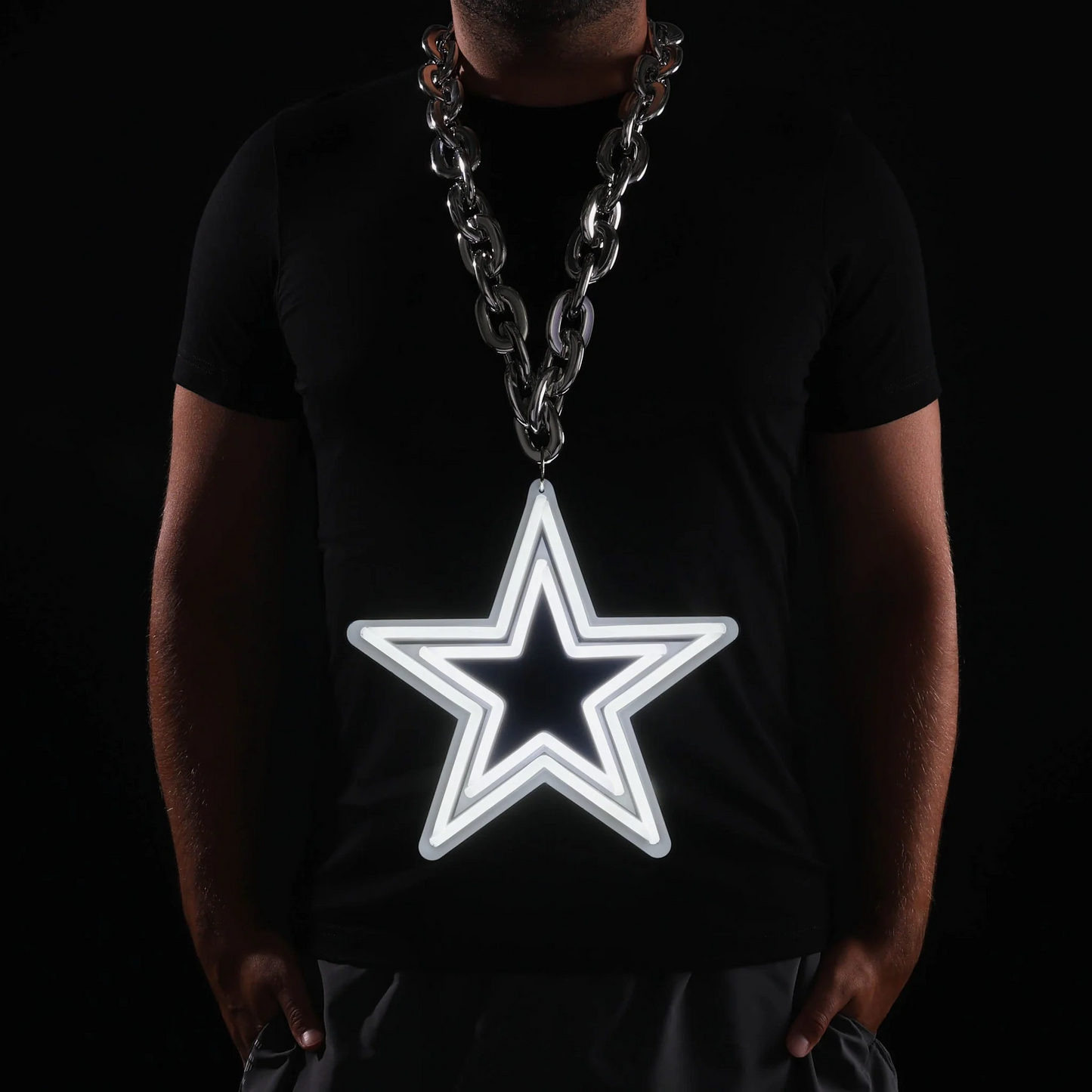 Illuminate Your Passion American football Dallas Cowboys Neon Light Up Big Logo Chain Chains for fans