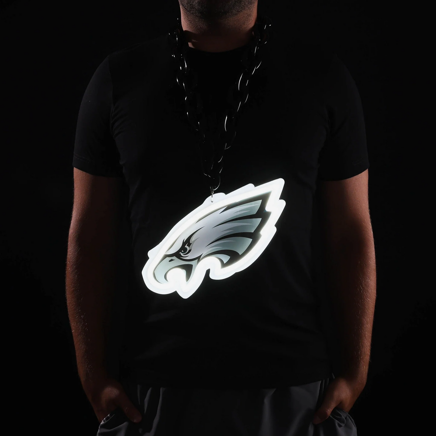 Illuminate Your Passion American football Philadelphia Eagles Neon Light Up Big Logo Chain Chains for fans