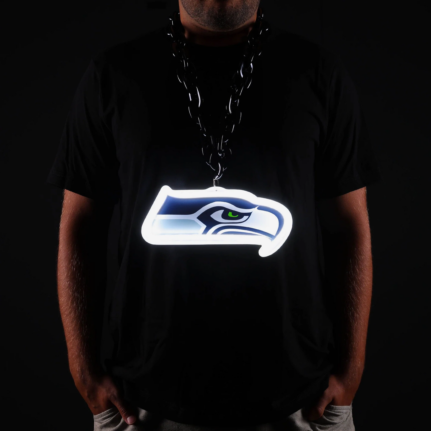 Illuminate Your Passion American football Seattle Seahawks Neon Light Up Big Logo Chain Chains for fans