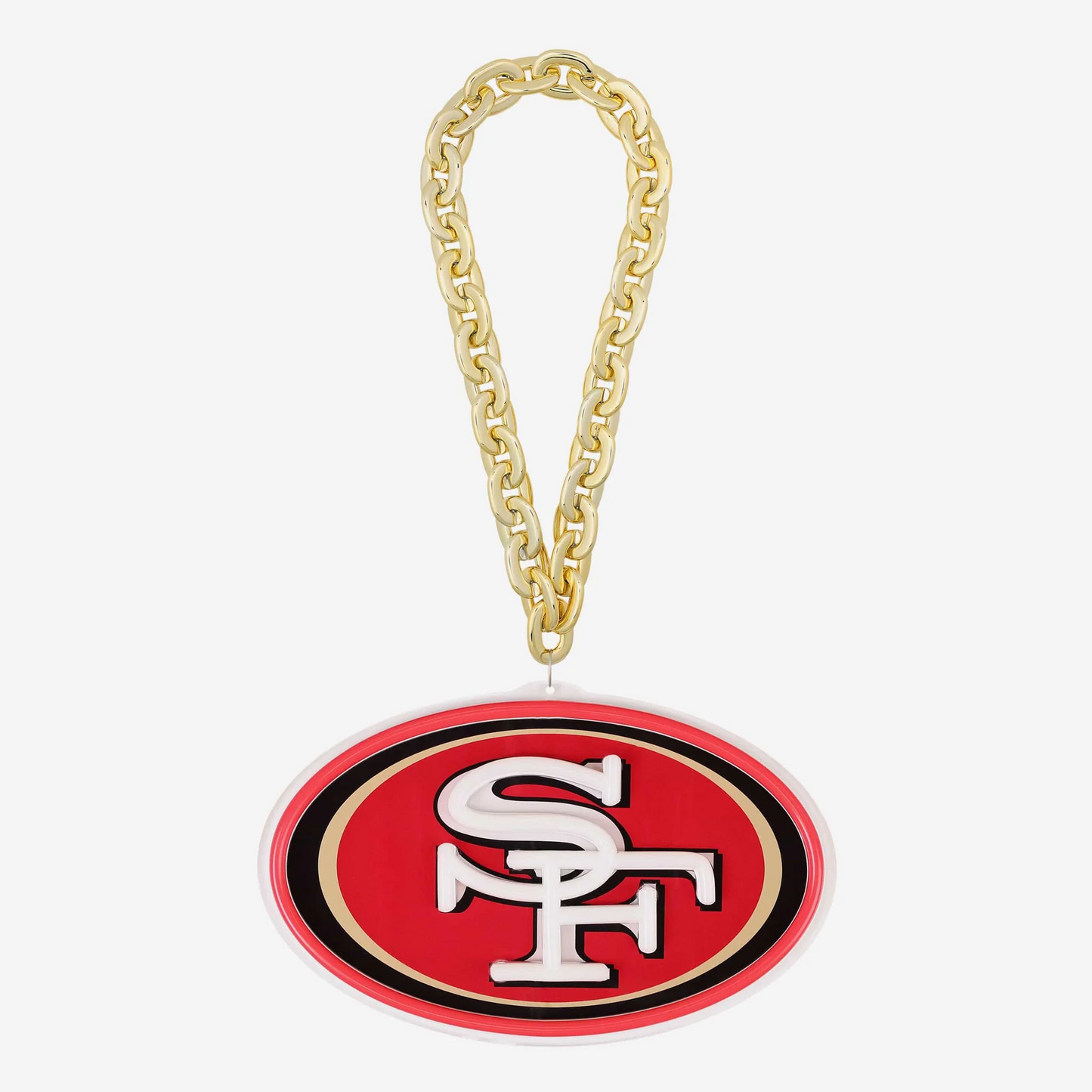 Illuminate Your Passion American football San Francisco 49ers Neon Light Up Big Logo Chain Chains for fans