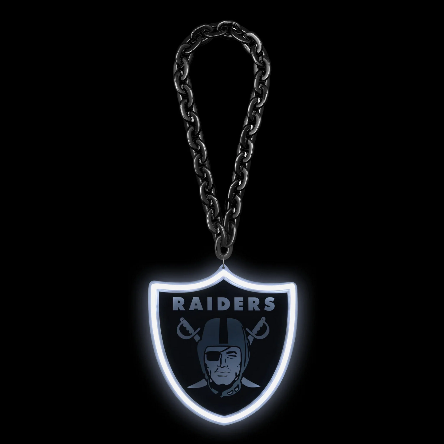 Illuminate Your Passion American football Las Vegas Raiders Neon Light Up Big Logo Chain Chains for fans