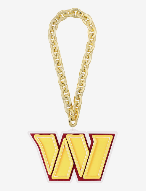 Illuminate Your Passion American football Washington Commanders Neon light up big logo chain Chains for fans