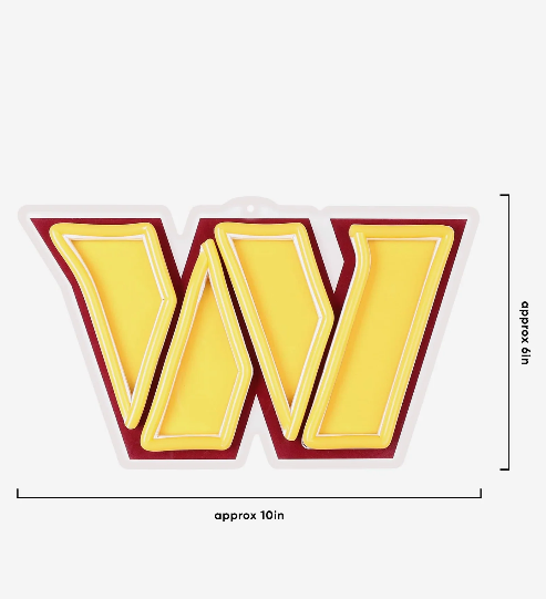 Illuminate Your Passion American football Washington Commanders Neon light up big logo chain Chains for fans