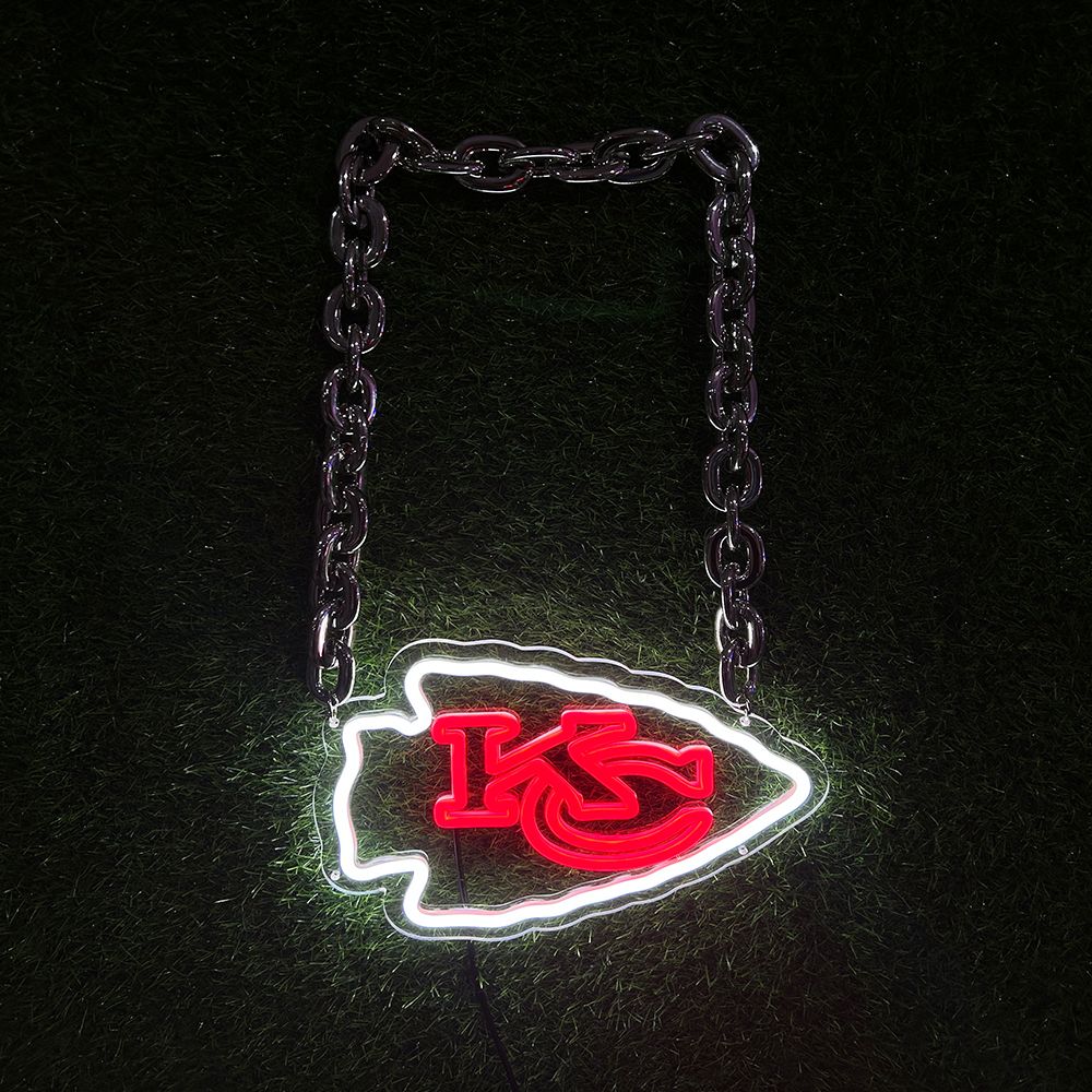 Light Up Your Loyalty with a Custom American Football Team Logo Neon Sign Chains for fans