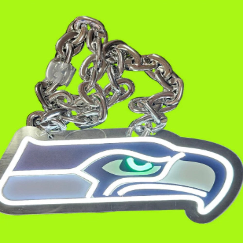 NFL fans chains SEAHAWKS Led big logo chains for team Chains for fans