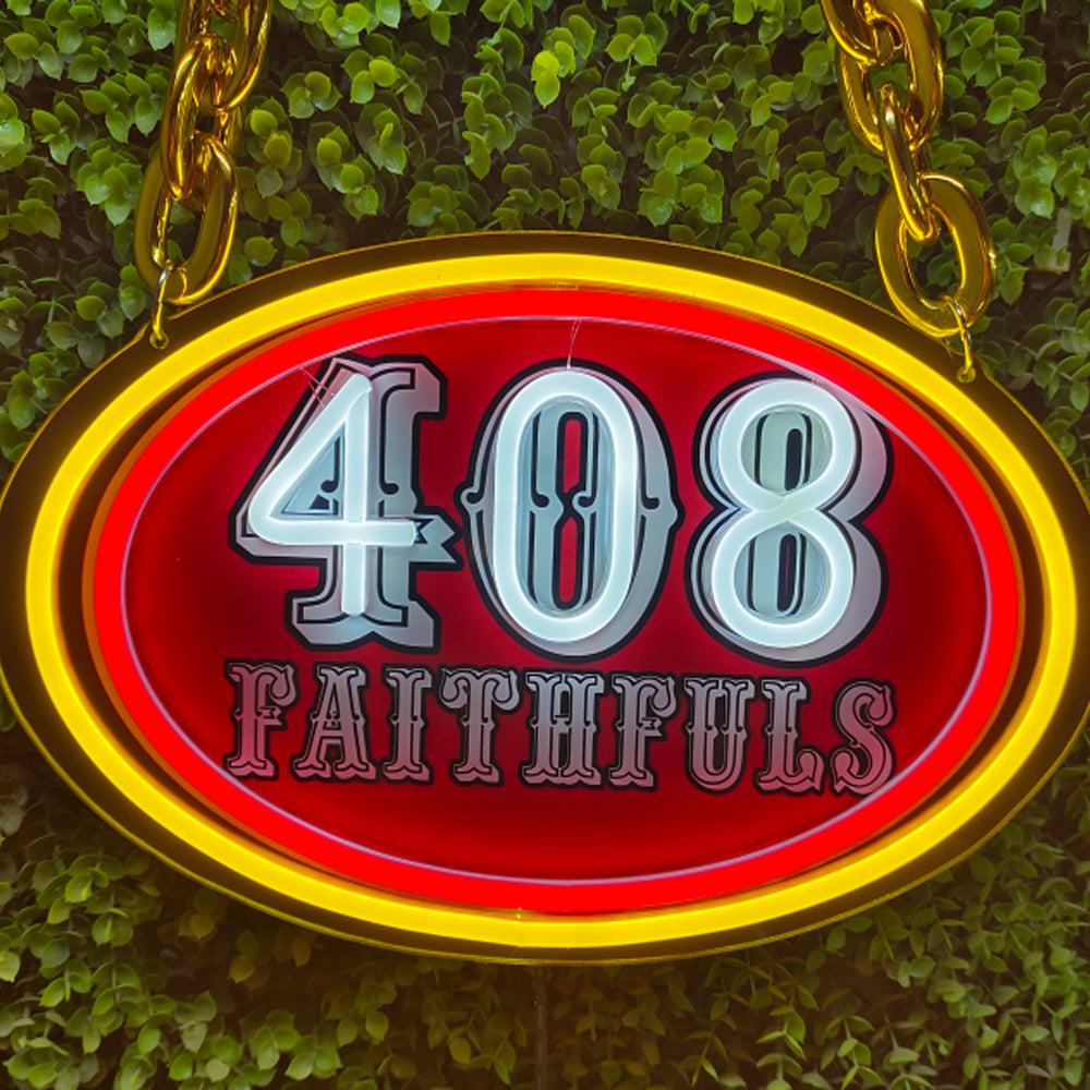 NFL fans chains 49ers Led big logo chains for team Chains for fans