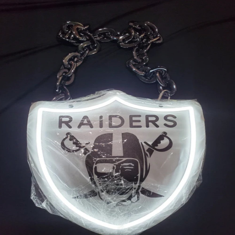 NFL fans chains Las Vegas Radiers Led big logo chains for team Chains for fans