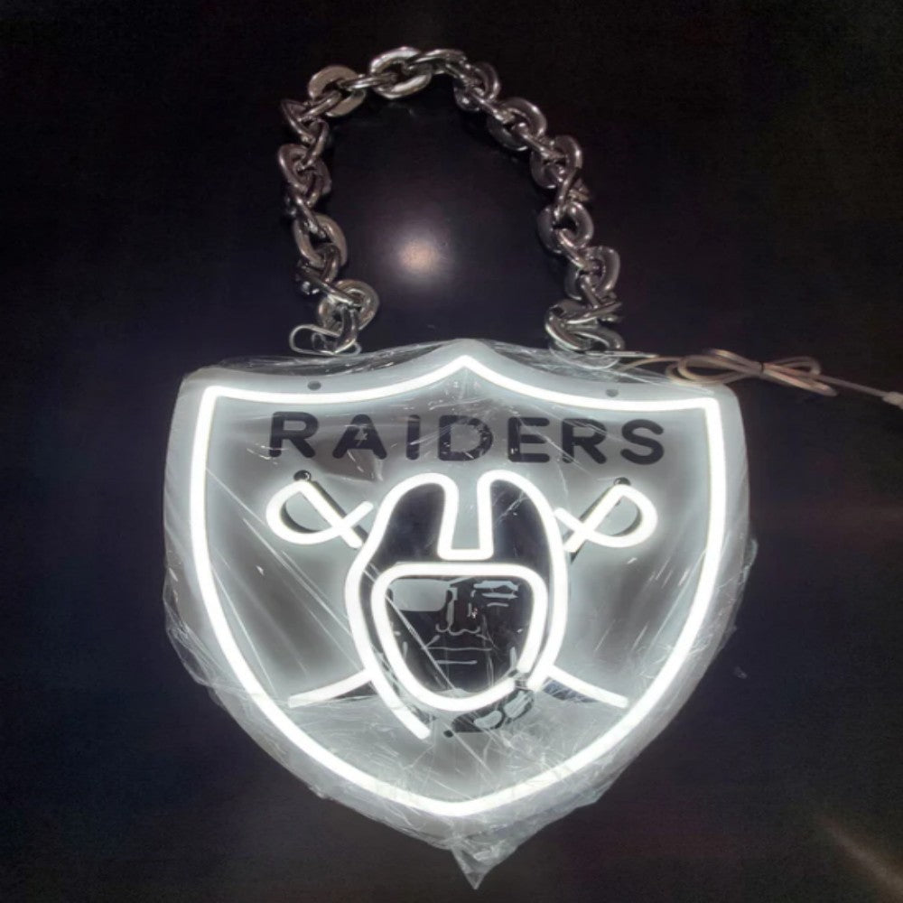 NFL fans chains Las Vegas Radiers Led big logo chains for team Chains for fans