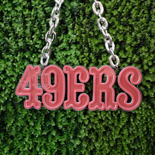 49ers neon sign chain light up necklace