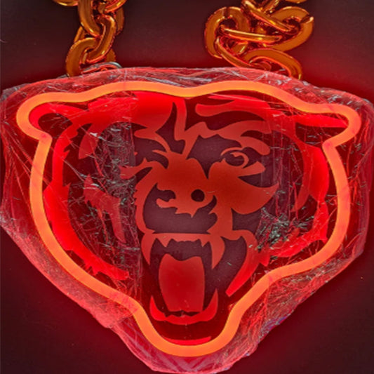 Illuminate Your Passion American football Chicago Bears lighting up sign for Super fans Chains for fans