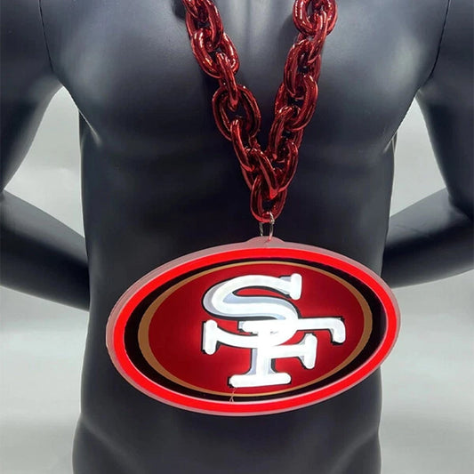 Illuminate Your Passion American football 49ers Neon Light Up Big Logo Chain Chains for fans