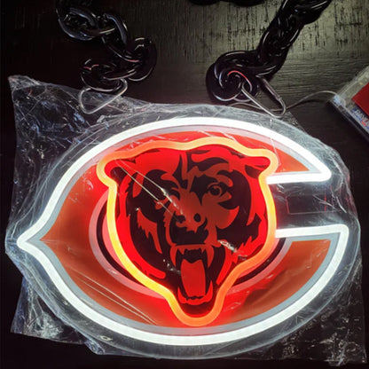 Illuminate Your Passion American football Chicago Bears lighting up sign for Super fans Chains for fans