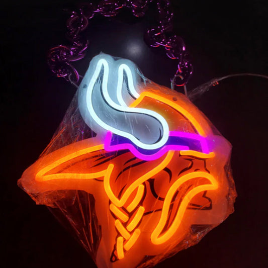 Illuminate Your Passion American football Minnesota Vikings lighting up sign for Super fans Chains for fans