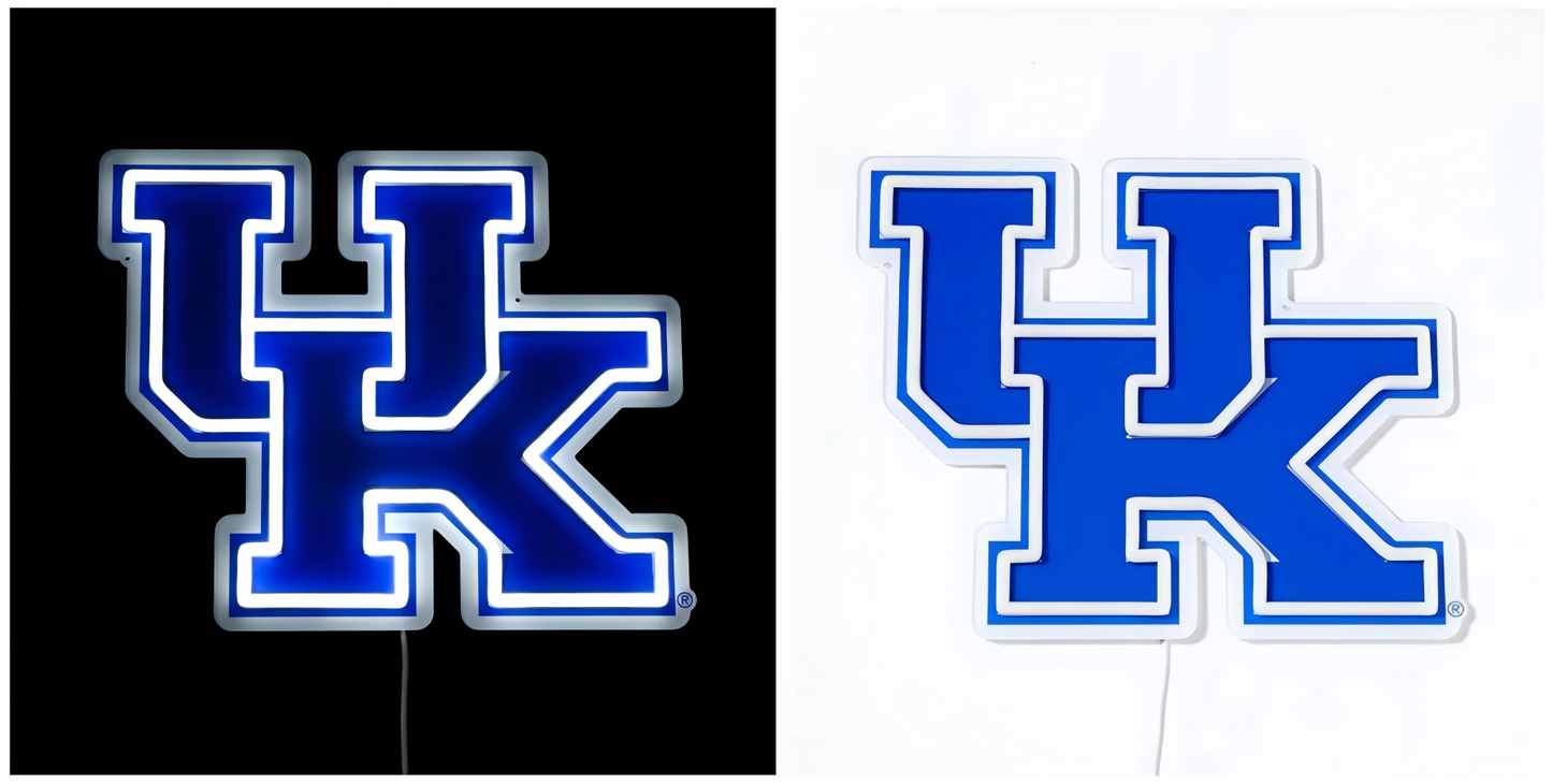 NCAA University football team logo Led lighting up neon sign Chains for fans