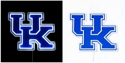 NCAA University football team logo Led lighting up neon sign Chains for fans