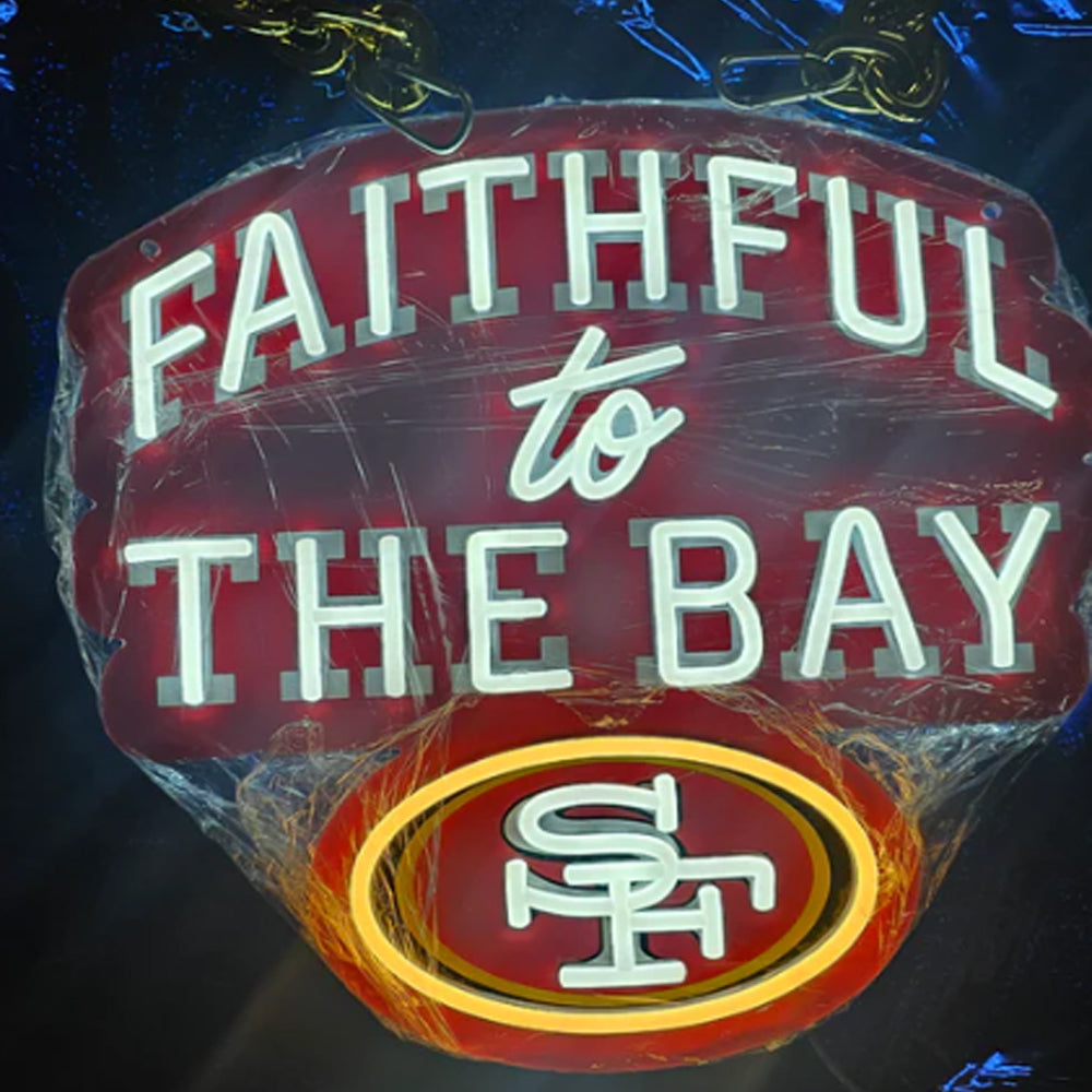 Faithful to the bay Do it for the bay NFL 49ers big logo sign Chains for fans