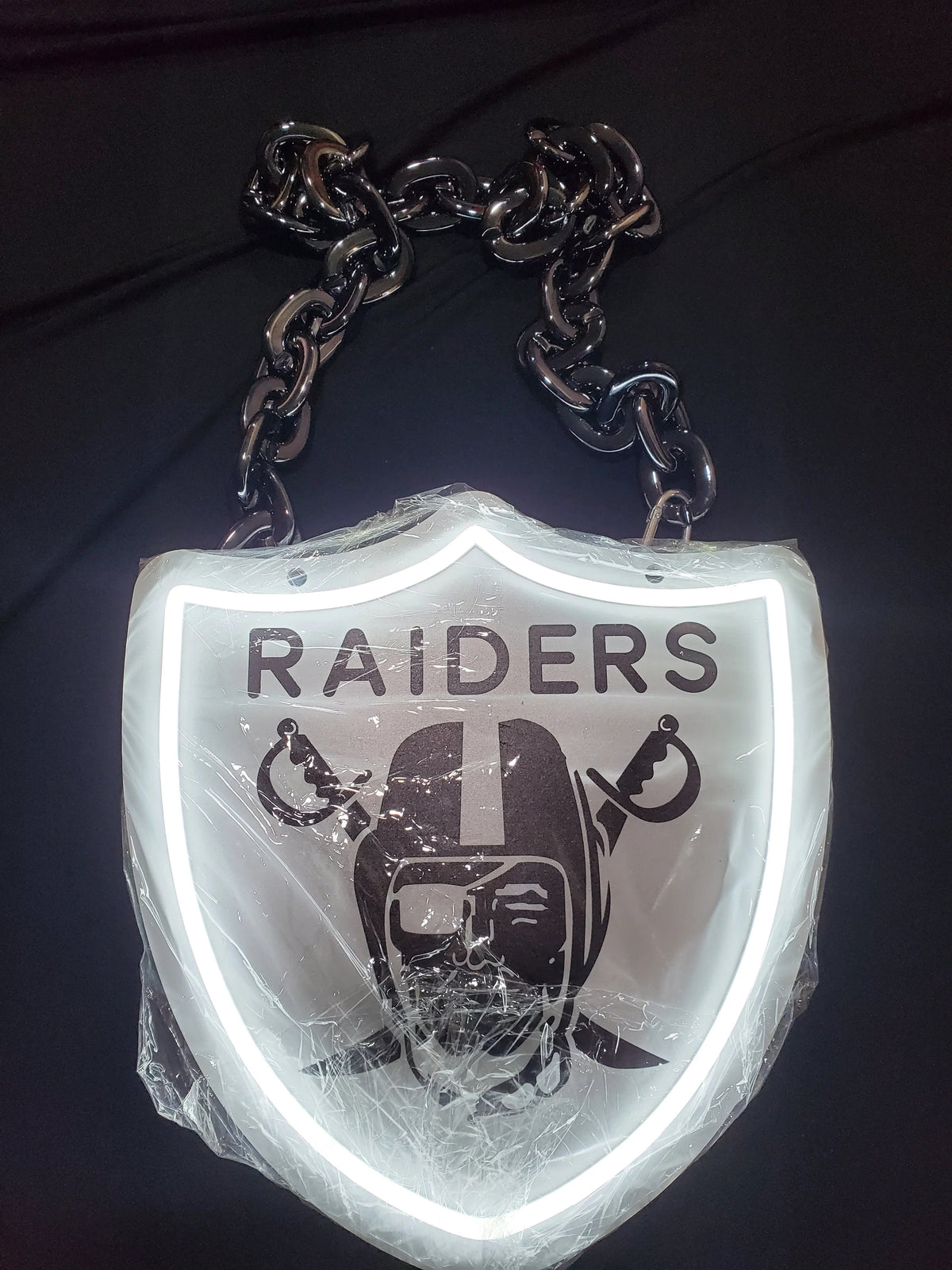 Las Vegas Raiders LED Neon Sign with Hanging Chain Chains for fans