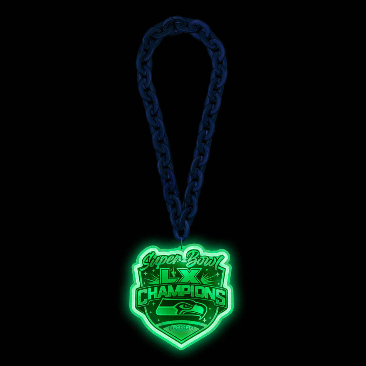 Seattle seahawks  LED Neon Sign with Hanging Chain Chains for fans