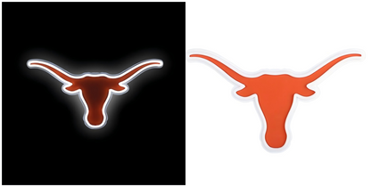 NCAA University football team logo Led lighting up neon sign Chains for fans