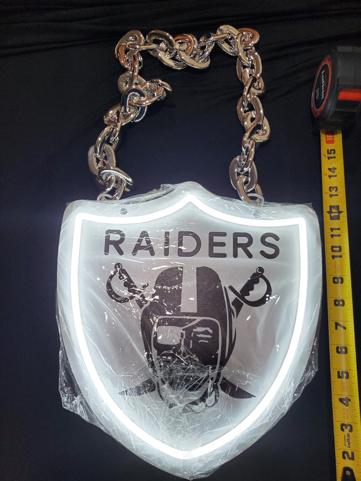 Las Vegas Raiders LED Neon Sign with Hanging Chain Chains for fans