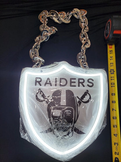 Las Vegas Raiders LED Neon Sign with Hanging Chain Chains for fans