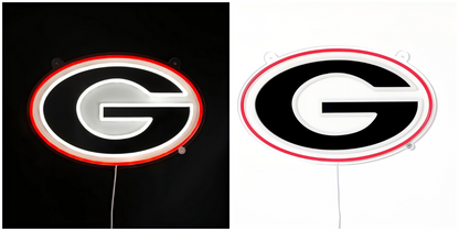 NCAA University football team logo Led lighting up neon sign Chains for fans