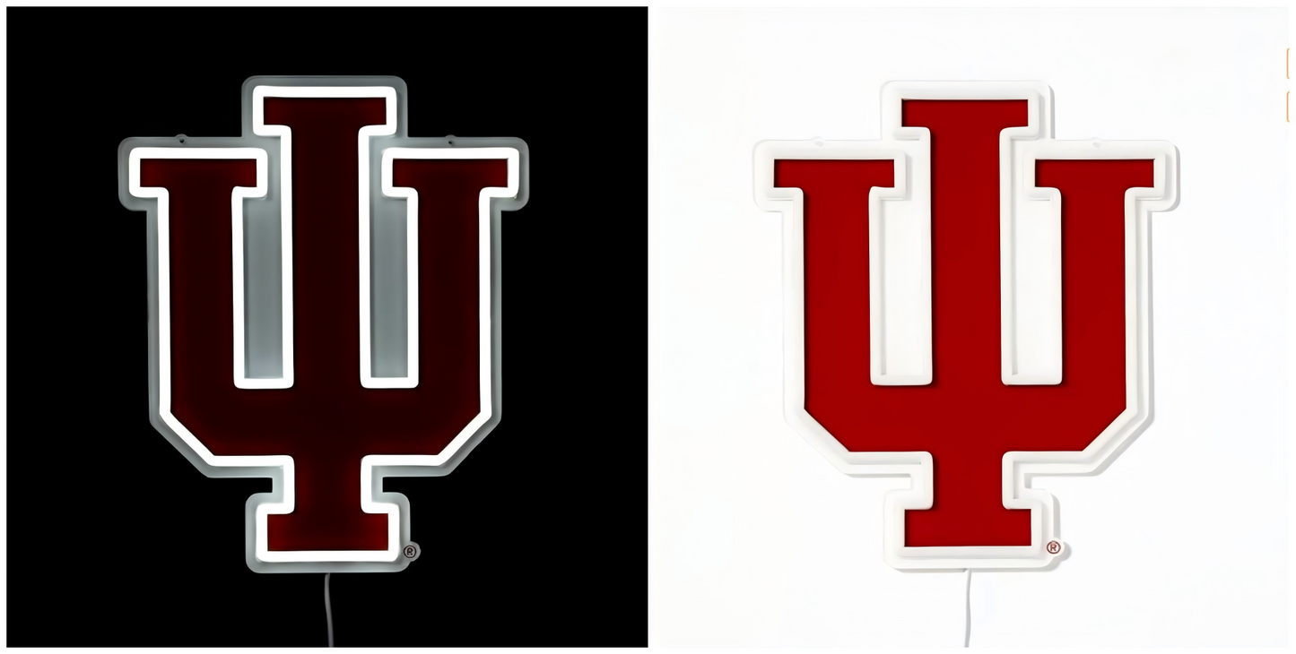 NCAA University football team logo Led lighting up neon sign Chains for fans