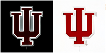 NCAA University football team logo Led lighting up neon sign Chains for fans