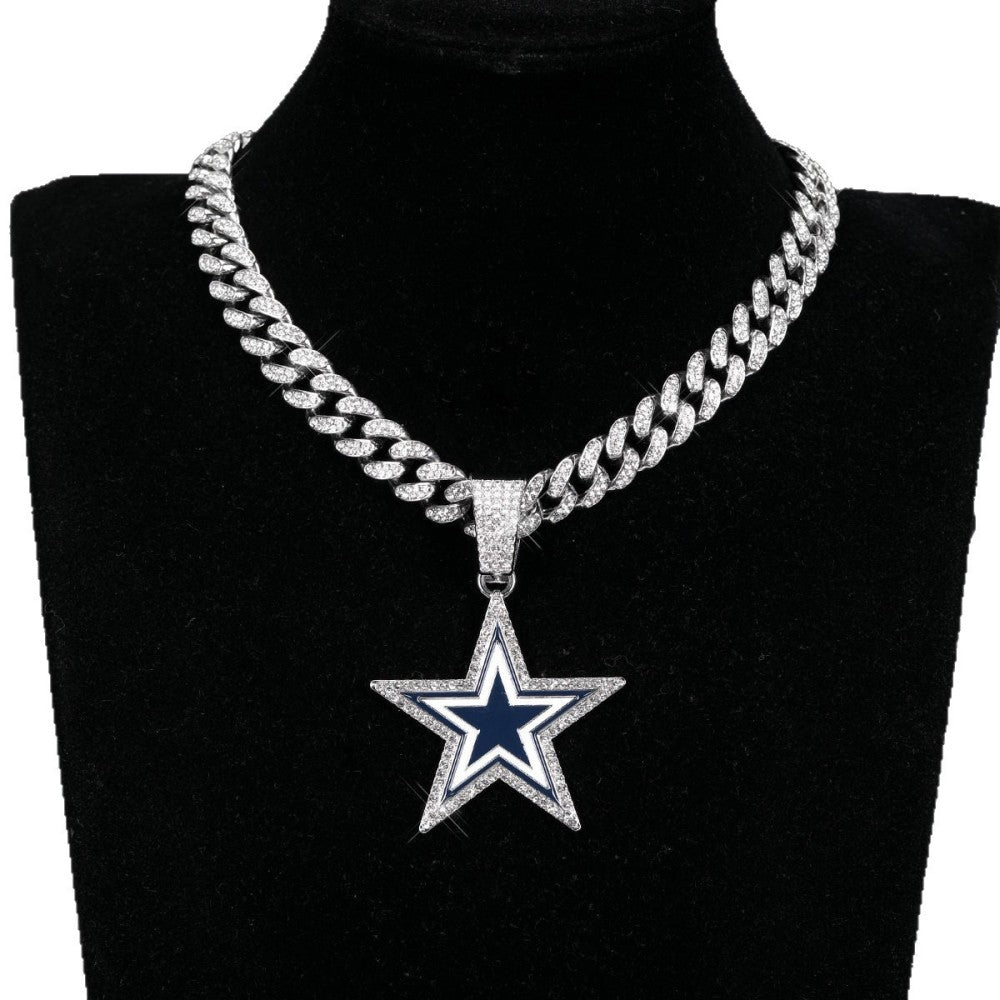 American teams logo specific crystal Diamond effect chains Chains for fans