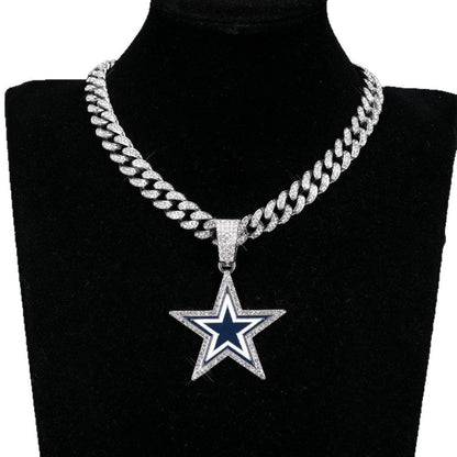 American teams logo specific crystal Diamond effect chains Chains for fans