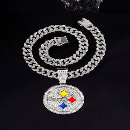 American teams logo specific crystal Diamond effect chains Chains for fans