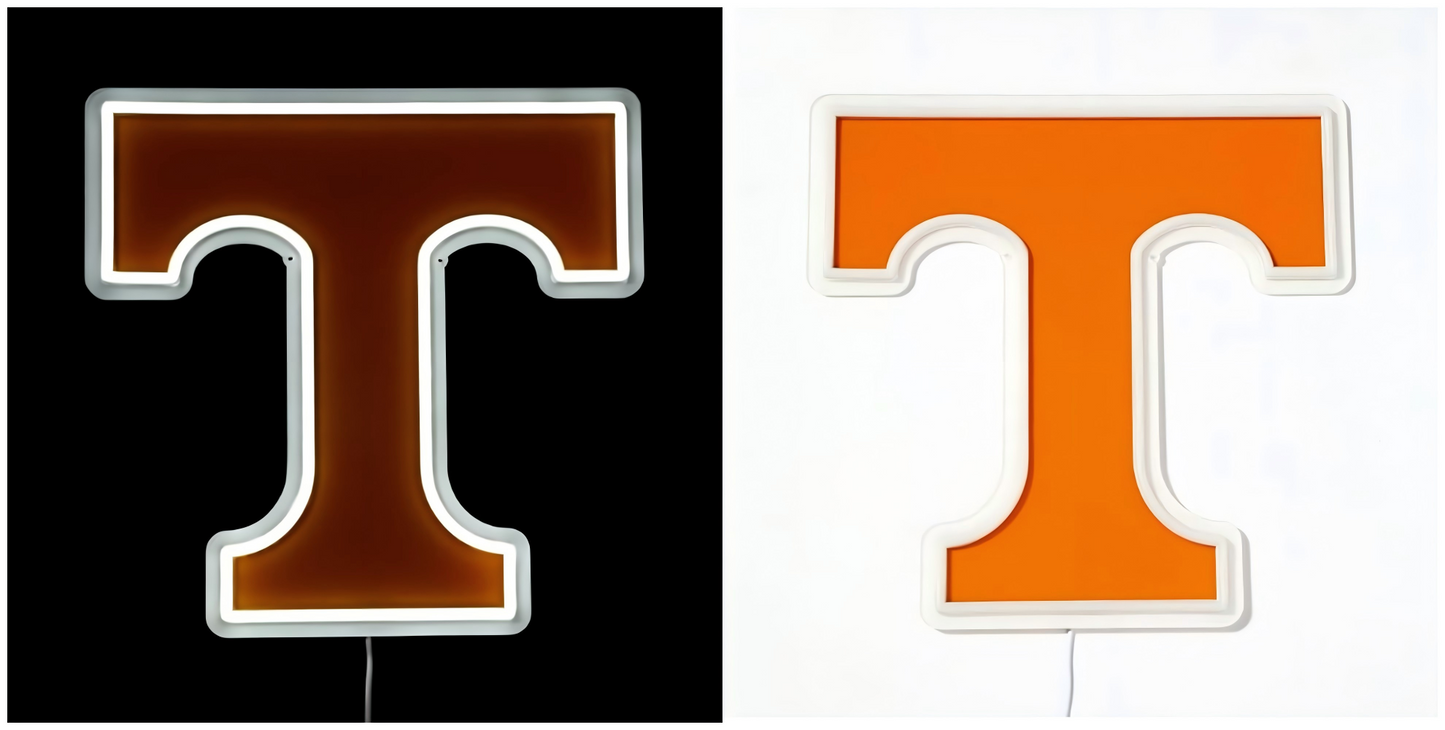 NCAA University football team logo Led lighting up neon sign Chains for fans