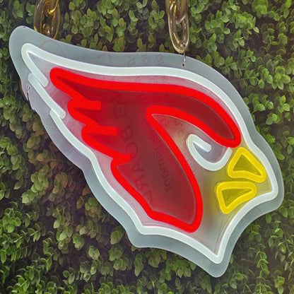 Show off your team work Arizona Cardinals led big logo sign lighting up sign for new season including necklace and shipping Chains for fans