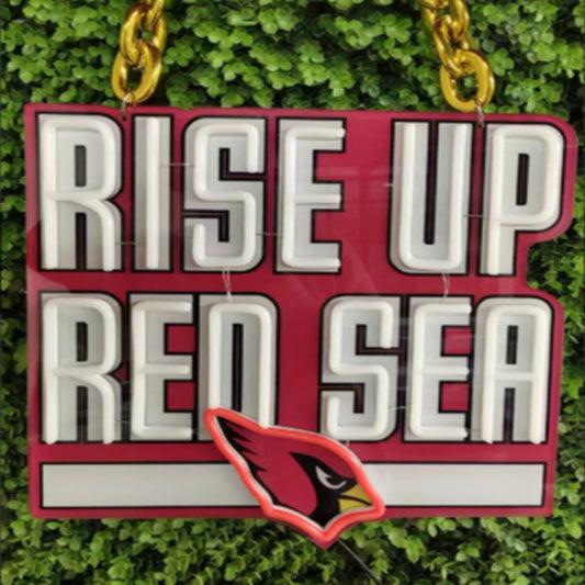 Show off your team work Arizona Cardinals led big logo sign lighting up sign for new season including necklace and shipping Chains for fans