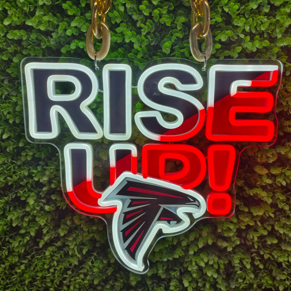 Show off your team work Atlanta Falcons led big logo sign lighting up sign for new season including necklace and shipping Chains for fans