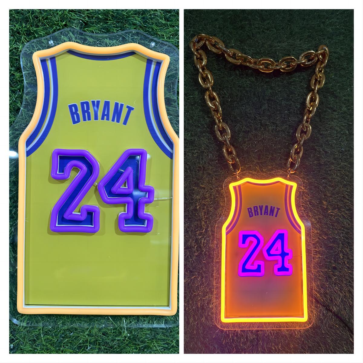 NBA Lakers Warriors Kobe Bryant LeBron James Stephen Curry jersey neon chains for fans Chains for fans