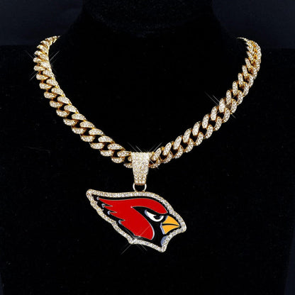 American teams logo specific crystal Diamond effect chains-Golden Chains for fans