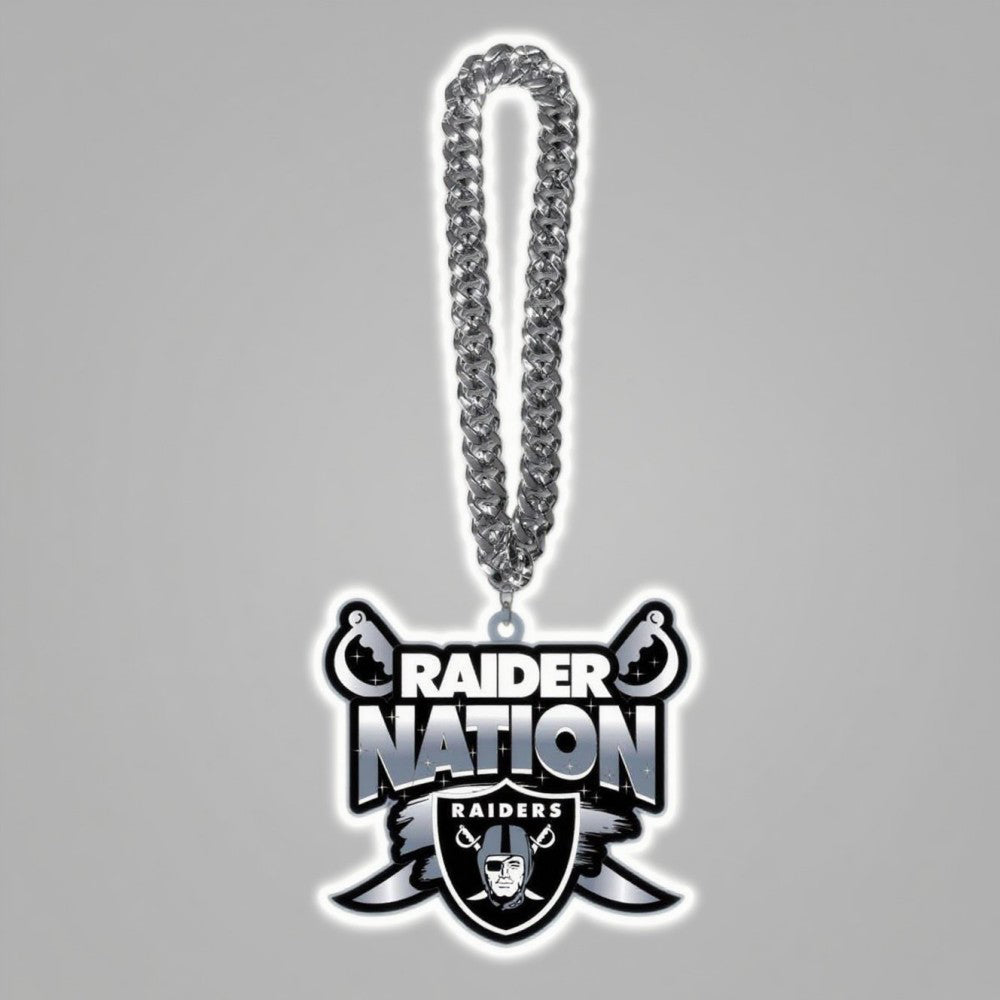 Showing off your passions for American football Led Team logo chains UV printed lighting up sign including necklace Chains for fans