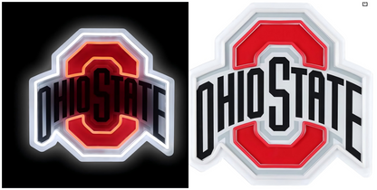 NCAA University football team logo Led lighting up neon sign Chains for fans