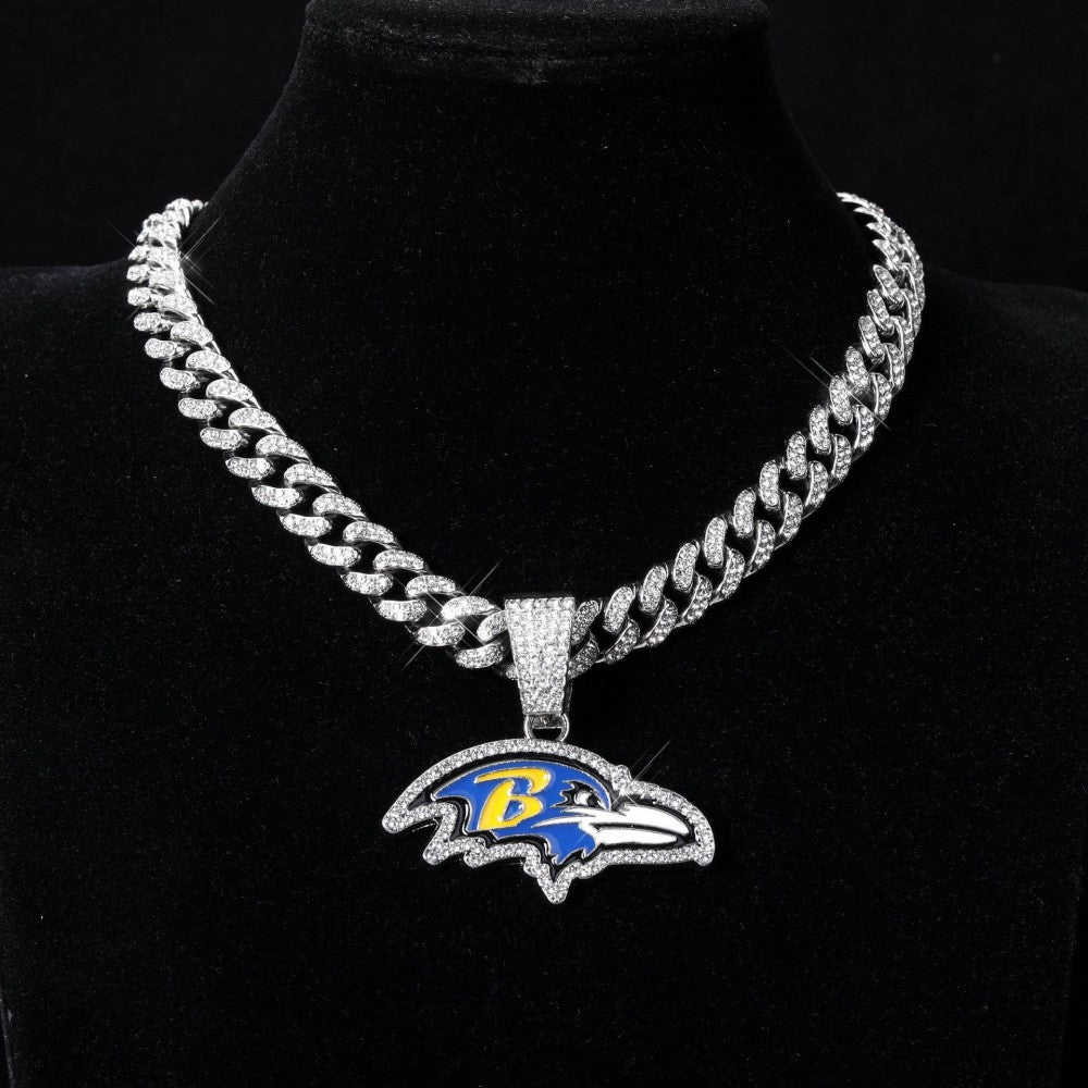 American teams logo specific crystal Diamond effect chains Chains for fans