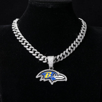 American teams logo specific crystal Diamond effect chains Chains for fans