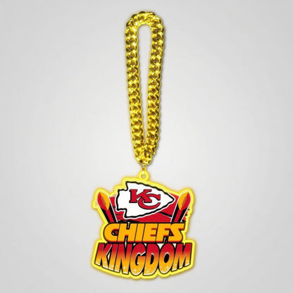 Showing off your passion to American football Kansas City Chiefs UV logo chains light up sign including necklace Chains for fans