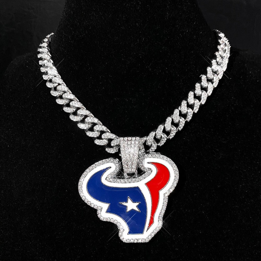 American teams logo specific crystal Diamond effect chains Chains for fans